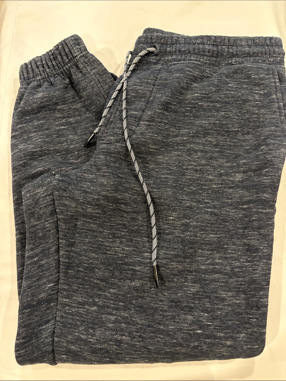 Men's Heather Navy Drawstring Jogger Pants
